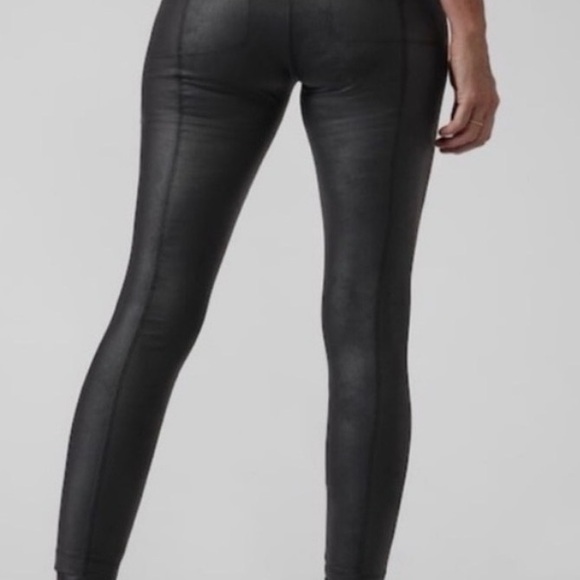Athleta Delancey Gleam Tight Leggings Black Sz L NWOT - Picture 2 of 7